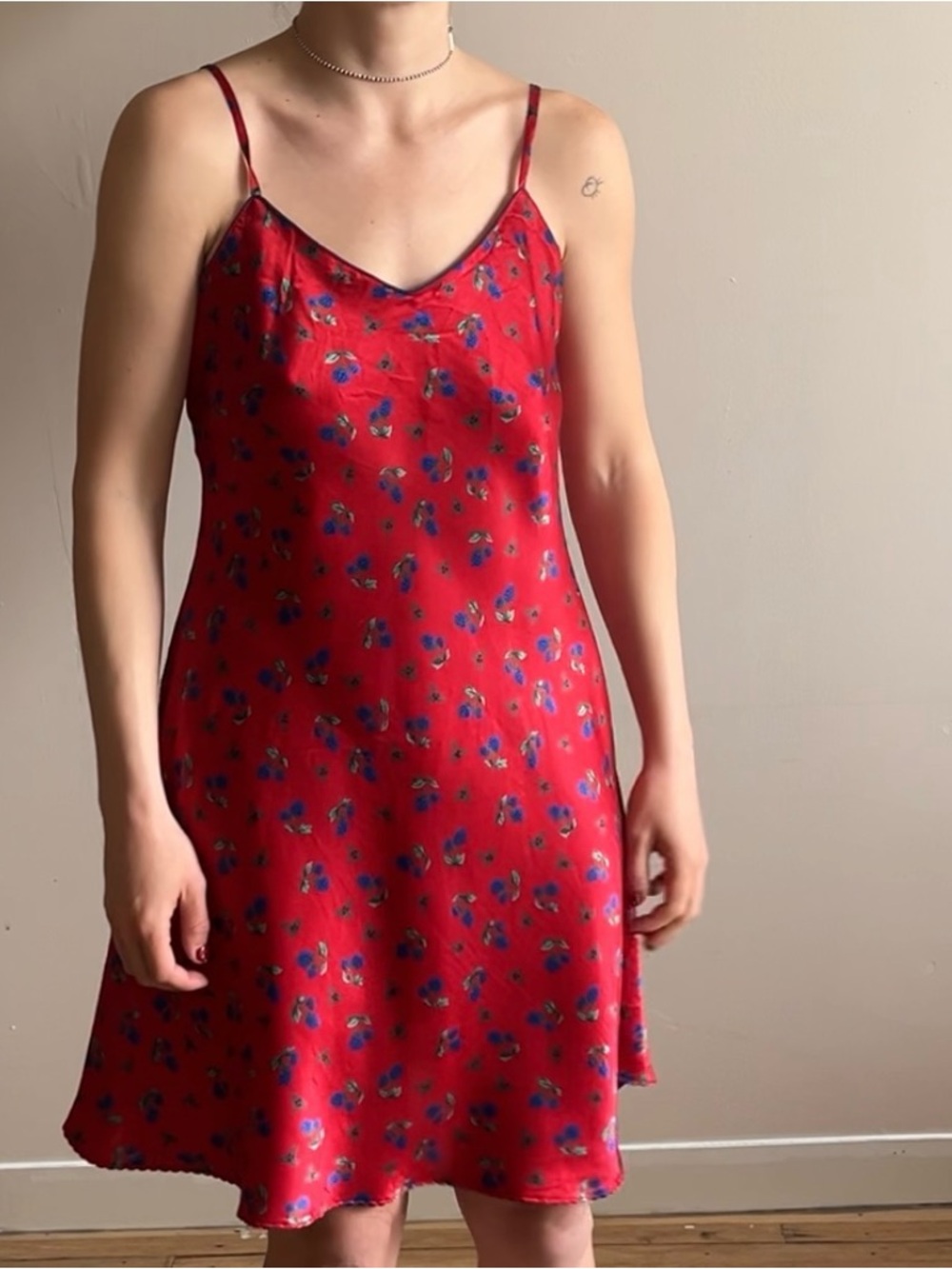 Vintage Etam Floral satin dress